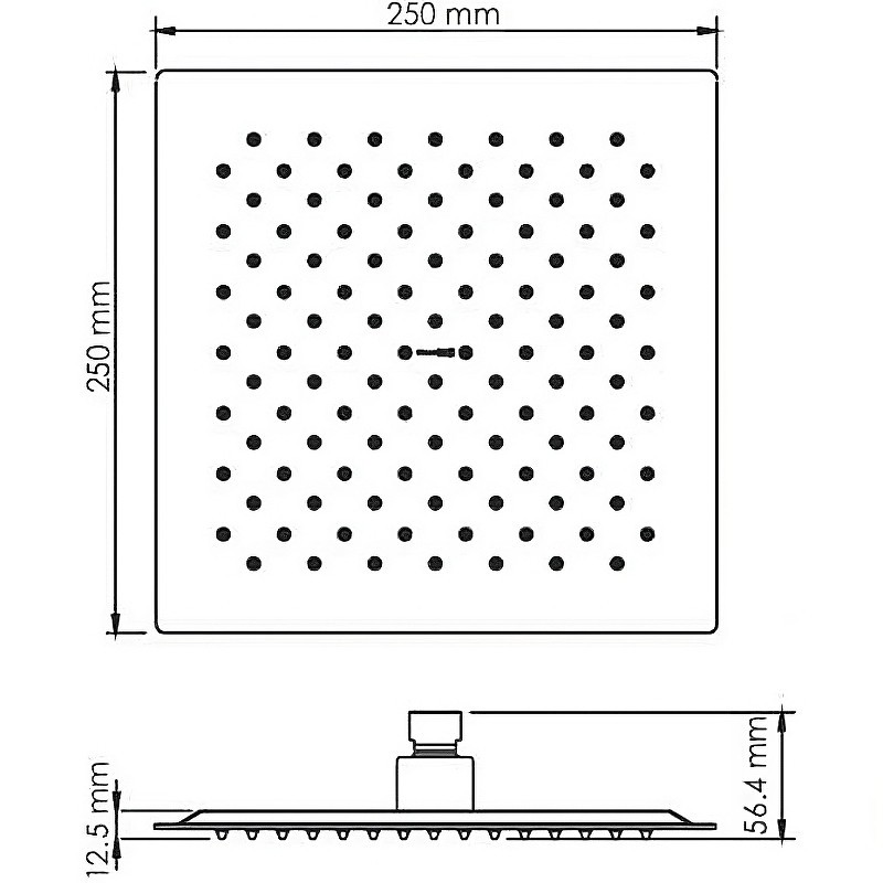 Верхний душ WasserKRAFT A255