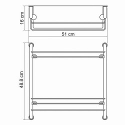 Стеклянная полка WasserKRAFT K-2022