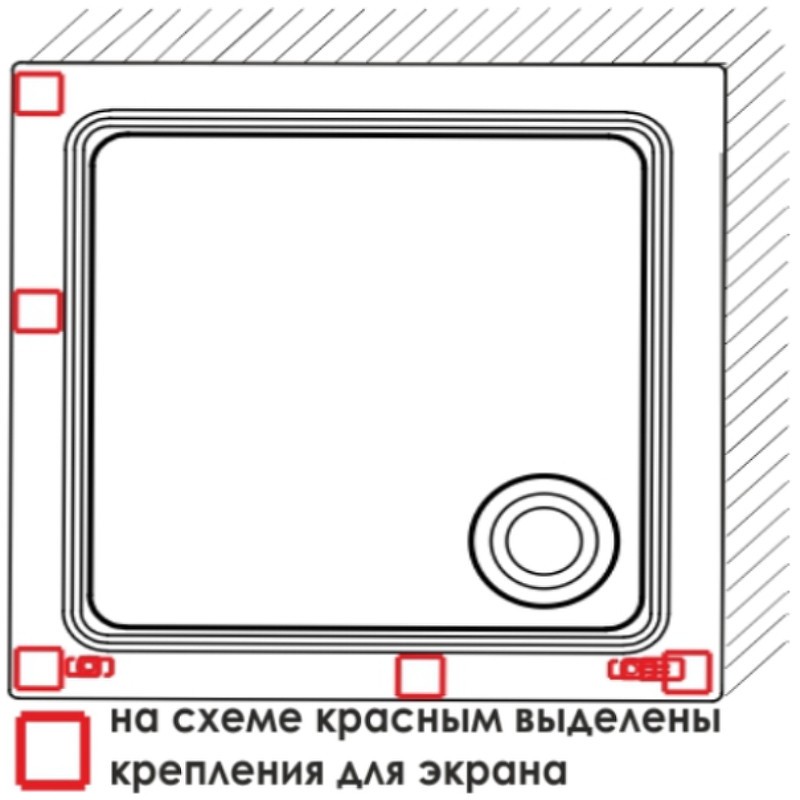 Акриловый поддон для душа WasserKRAFT Amper 80x80 29T02
