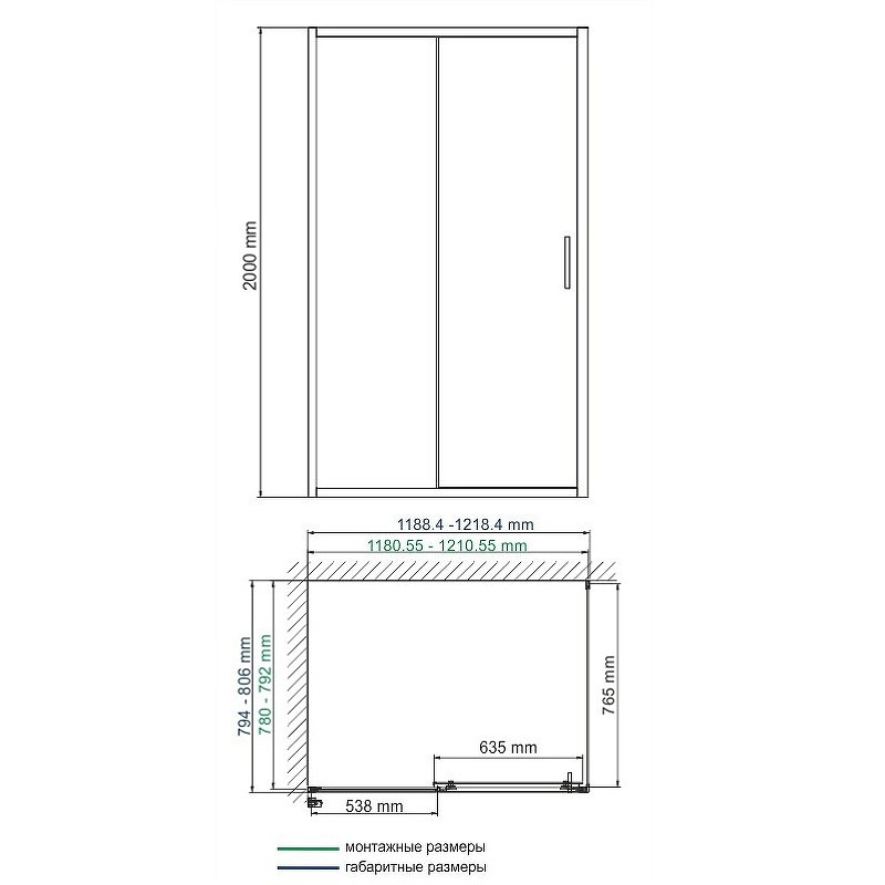 Душевой уголок WasserKRAFT Main 120x80 41S06