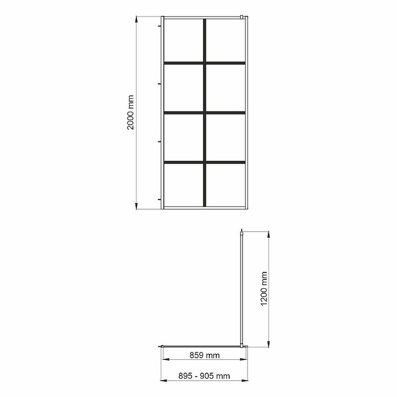 Душевая перегородка WasserKRAFT Glan 90 66W39