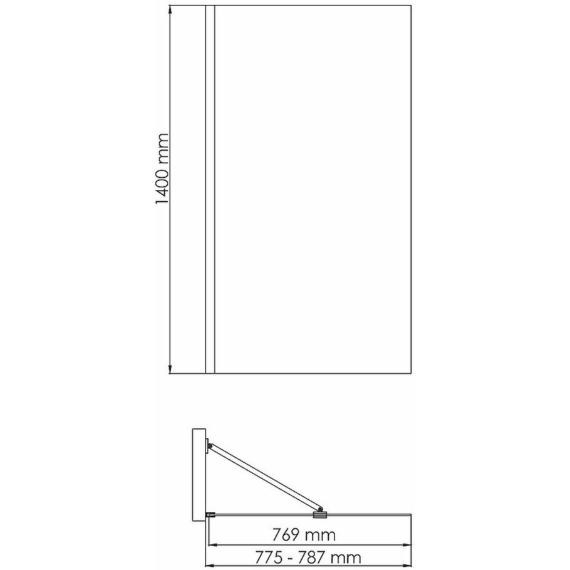 Шторка на ванну WasserKRAFT Aisch 80 55P01-80