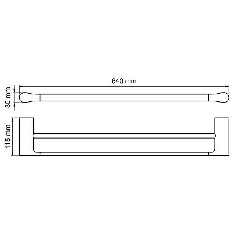 Полотенцедержатель WasserKRAFT Aisch K-5940 двойной