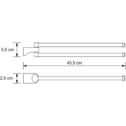 Полотенцедержатель WasserKRAFT Kammel K-8331 поворотный