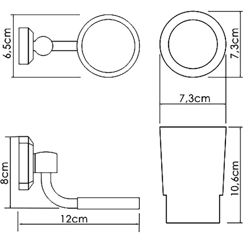 Стакан для зубных щеток WasserKRAFT K-28128