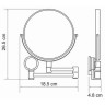 Косметическое зеркало WasserKRAFT K-1000 с увеличением