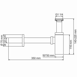 Сифон для раковины WasserKRAFT Abens A169