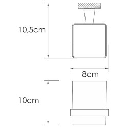 Стакан для зубных щеток WasserKRAFT Mosel K-46628
