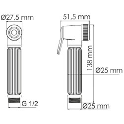 Гигиенический душ WasserKRAFT Isar A139
