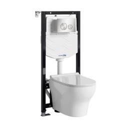 Комплект унитаза с инсталляцией WasserKRAFT Aller 10TLT.010.ME.BN02.H001