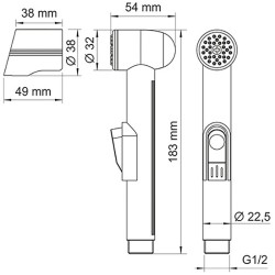 Гигиенический душ WasserKRAFT Elbe A081