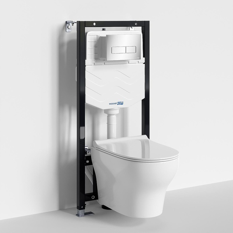 Комплект унитаза с инсталляцией WasserKRAFT Aller 10TLT.010.ME.CH03.H001