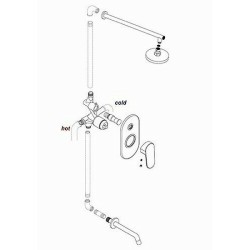 Смеситель для душа WasserKRAFT Kammel 1841
