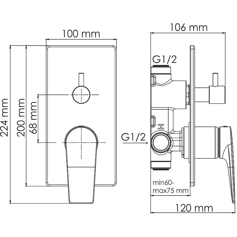 Смеситель для душа WasserKRAFT Aisch 5571