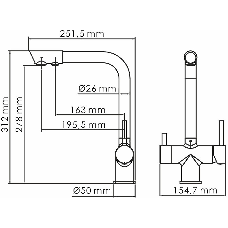 Смеситель для кухни WasserKRAFT A8317