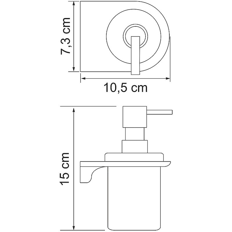 Дозатор для жидкого мыла WasserKRAFT Kammel K-8399W