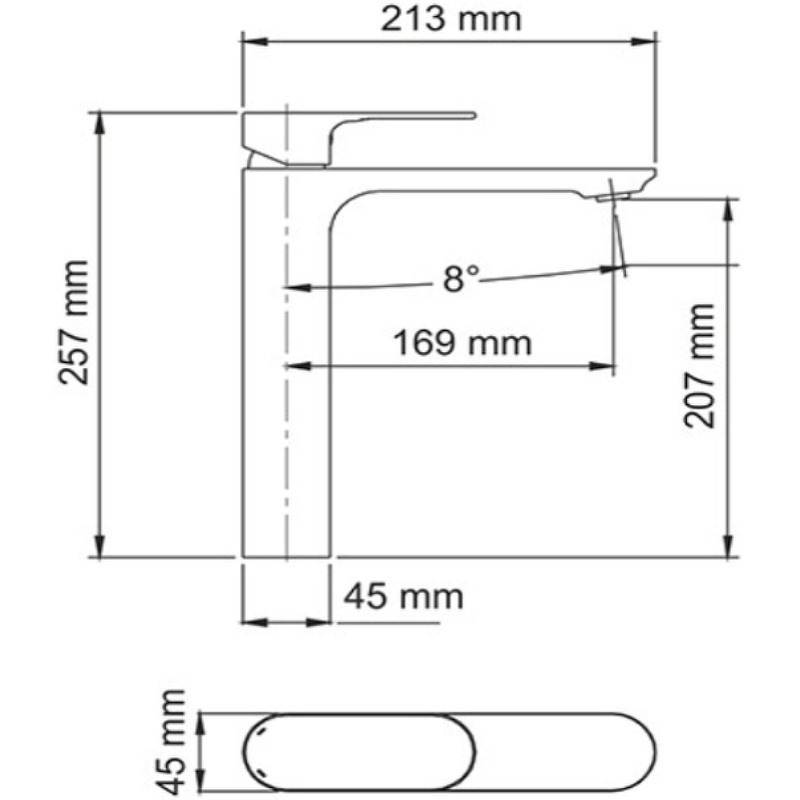 Смеситель для раковины WasserKRAFT Dinkel 5803H
