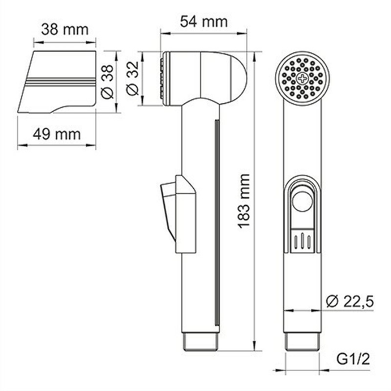 Гигиенический душ WasserKRAFT Elbe A117451