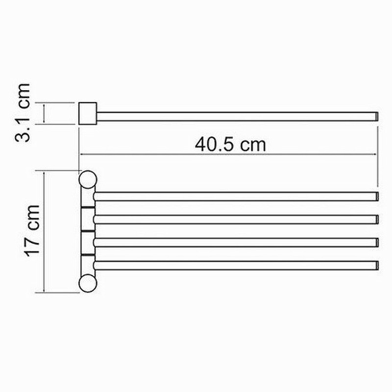 Полотенцедержатель WasserKRAFT K-1034 поворотный