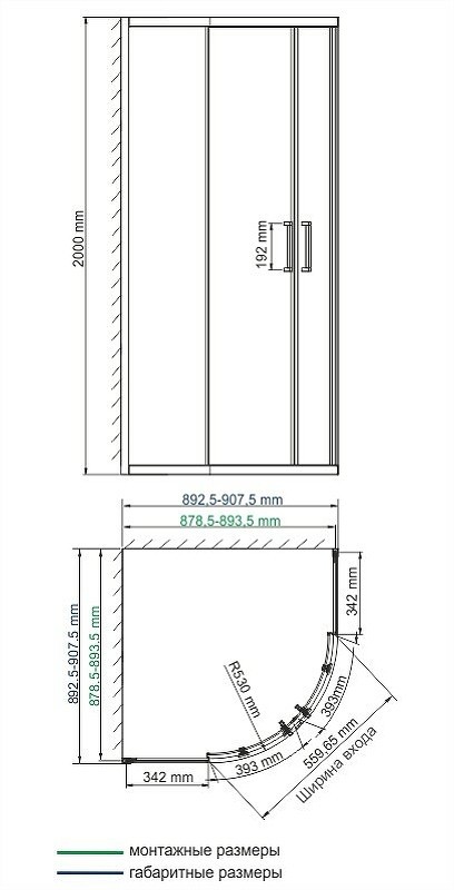 Душевой уголок WasserKRAFT Dill 90x90 61S01