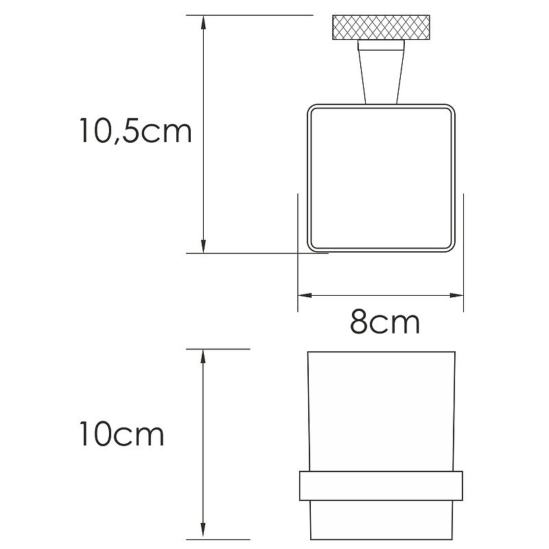 Стакан для зубных щеток WasserKRAFT Tauber K-64428