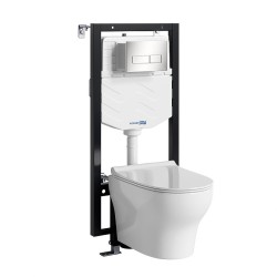 Комплект унитаза с инсталляцией WasserKRAFT Vils 56TLT.010.ME.BN03.H001