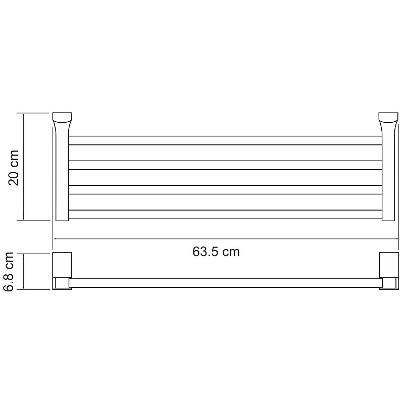 Полка для полотенец WasserKRAFT Leine K-5011W