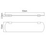 Стеклянная полка WasserKRAFT Sauer K-7924
