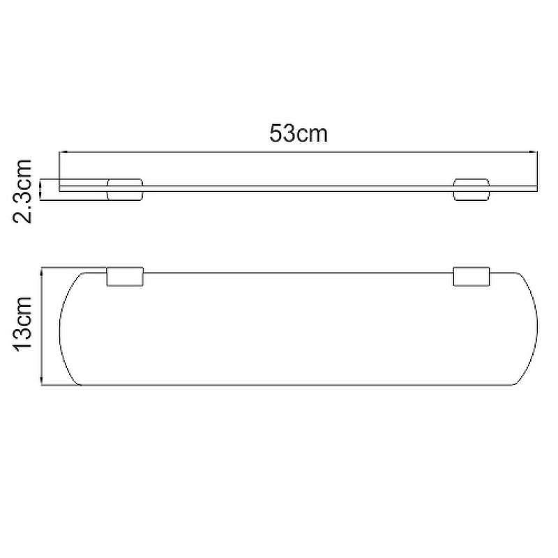 Стеклянная полка WasserKRAFT Sauer K-7924
