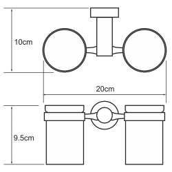 Стакан для зубных щеток WasserKRAFT Donau K-9428D двойной