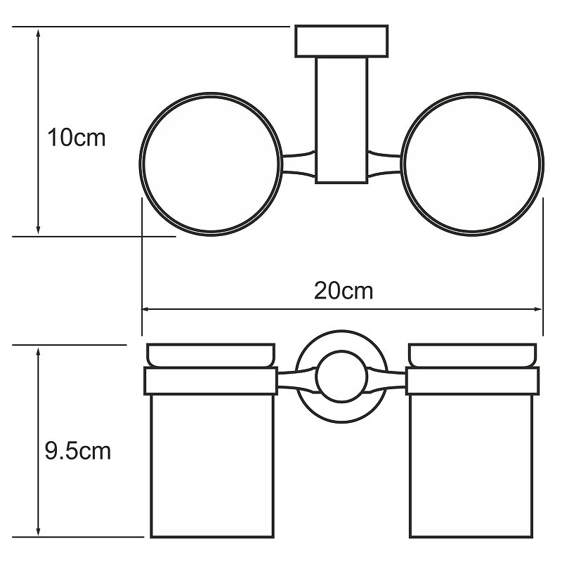 Стакан для зубных щеток WasserKRAFT Donau K-9428D двойной