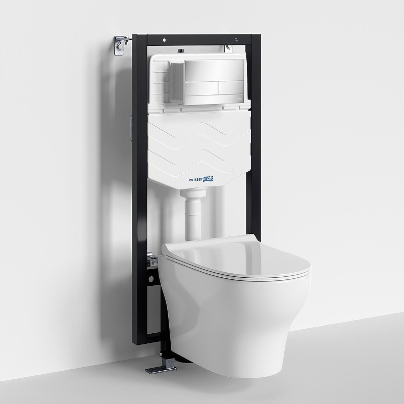Комплект унитаза с инсталляцией WasserKRAFT Vils 56TLT.010.ME.CH04.H001