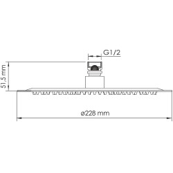 Верхний душ WasserKRAFT Asphe A331