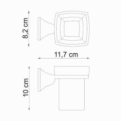 Стакан для зубных щеток WasserKRAFT Wern K-2528