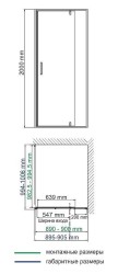 Душевой уголок WasserKRAFT Spree 90х100 14P18