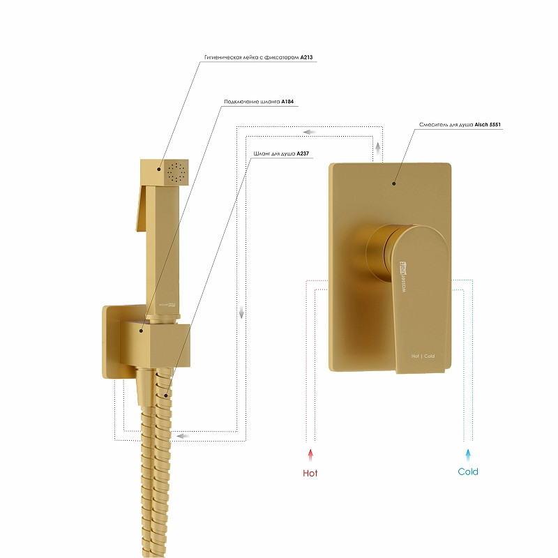 Гигиенический душ WasserKRAFT Aisch 5500 A5551.184.237.213