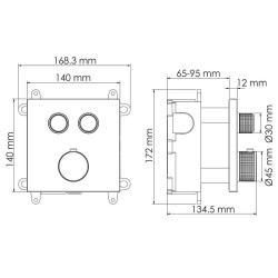 Смеситель для душа WasserKRAFT Asphe 7748 Thermo с термостатом