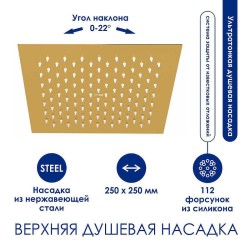 Душевая система WasserKRAFT A171.256.207.PG