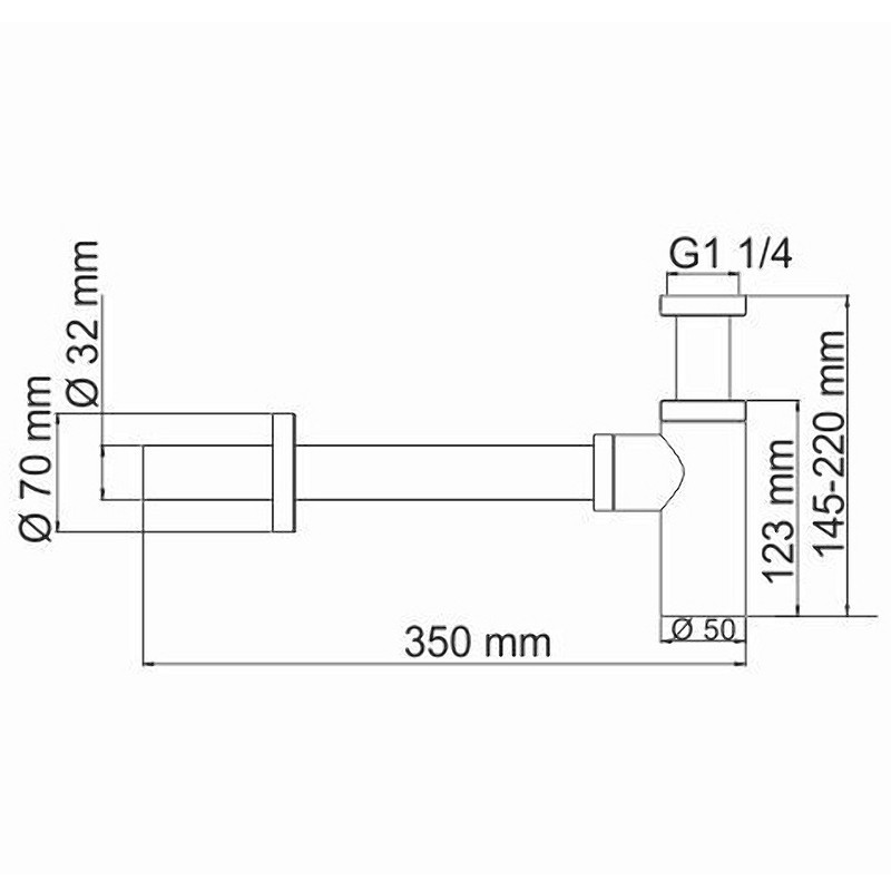 Сифон для раковины WasserKRAFT A094