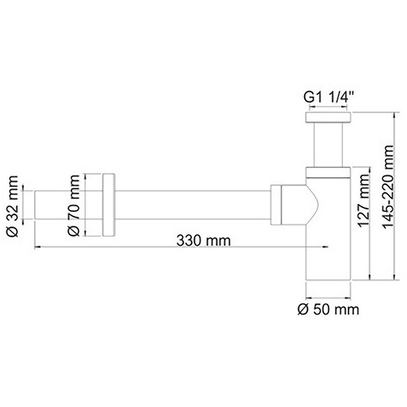 Сифон для раковины WasserKRAFT A070