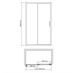 Душевая дверь WasserKRAFT Tauber 120 64S05