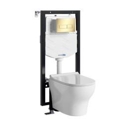 Комплект унитаза с инсталляцией WasserKRAFT Vils 56TLT.010.ME.PG03.H001