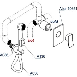 Гигиенический душ WasserKRAFT Aller A106156