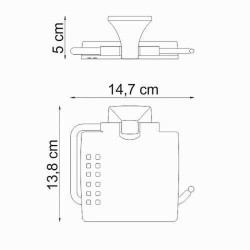 Держатель туалетной бумаги WasserKRAFT Wern K-2525 с крышкой