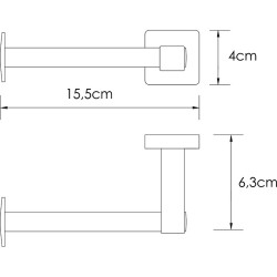 Держатель туалетной бумаги WasserKRAFT Rhin K-8796