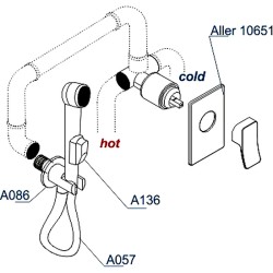Гигиенический душ WasserKRAFT Aller A106157