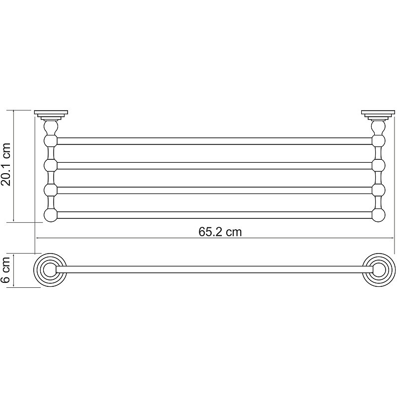 Полка для полотенец WasserKRAFT Ammer K-7011