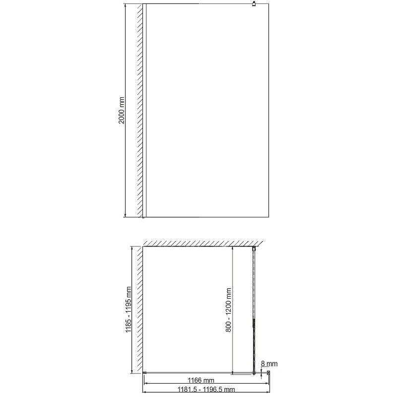 Душевая перегородка WasserKRAFT Abens 120 20W40