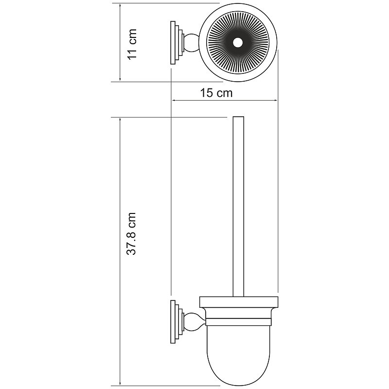 Ершик для унитаза WasserKRAFT Ammer K-7027