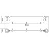 Стеклянная полка WasserKRAFT Ammer K-7044